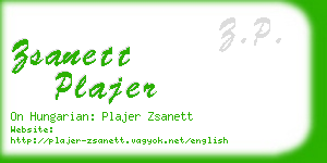 zsanett plajer business card